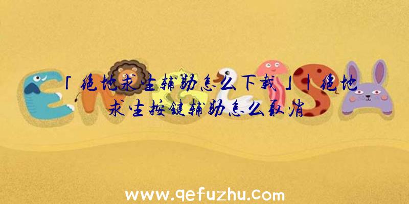 「绝地求生辅助怎么下载」|绝地求生按键辅助怎么取消